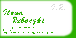 ilona ruboczki business card